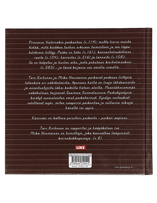 Paskakirja - Korhonen, Taro - Historiakirjat - 10105470118 - 1