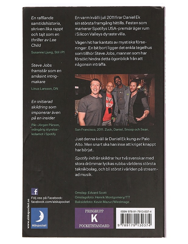 Spotify inifrån : så blir man störst i världen - Carlsson, Sven - Tietokirjat ja oppaat - 10105470125 - 1