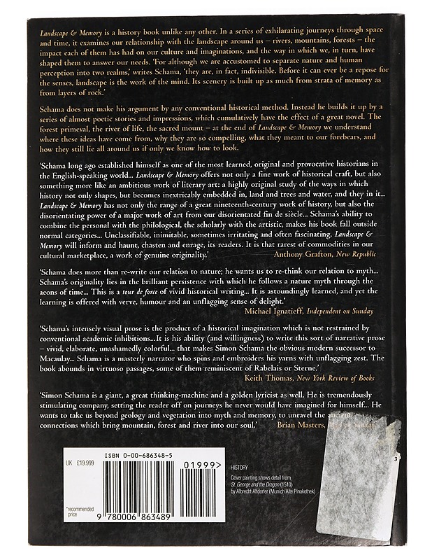 Landscape and memory - Simon Schama - Tietokirjat ja oppaat - 10105470336 - 1