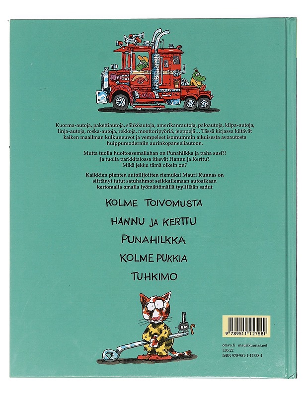 Hurjan hauska autokirja - Kunnas, Mauri - Lastenkirjat - 10105470415 - 1