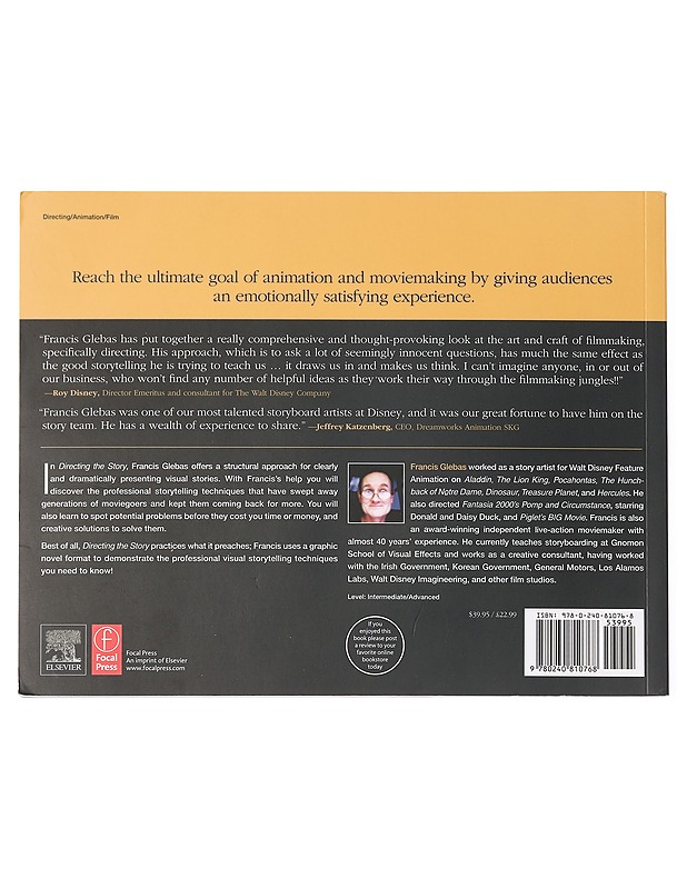 Directing the story -  Glebas, Francis - Musiikki- ja elokuvakirjat - 10105470445 - 1