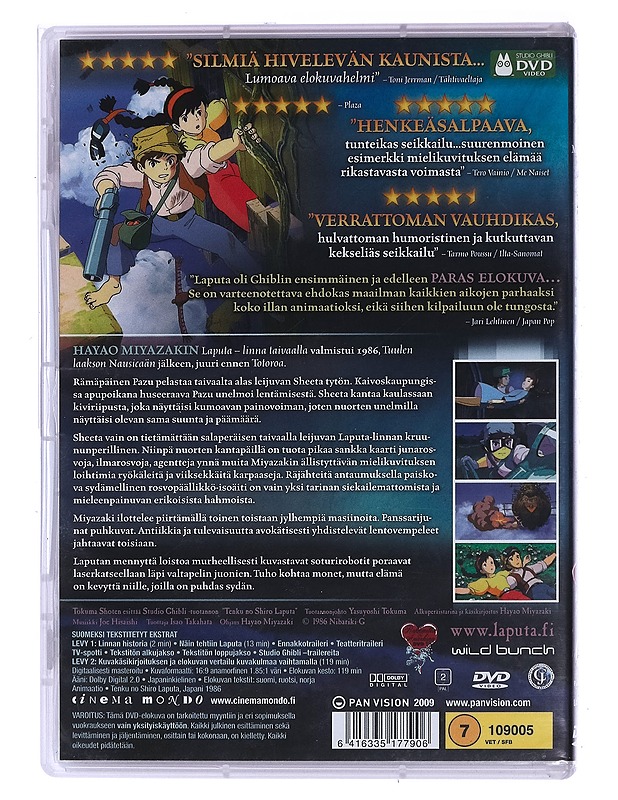 Laputa-Linna Taivaalla - DVD - DVD-elokuvat - 10105470589 - 1