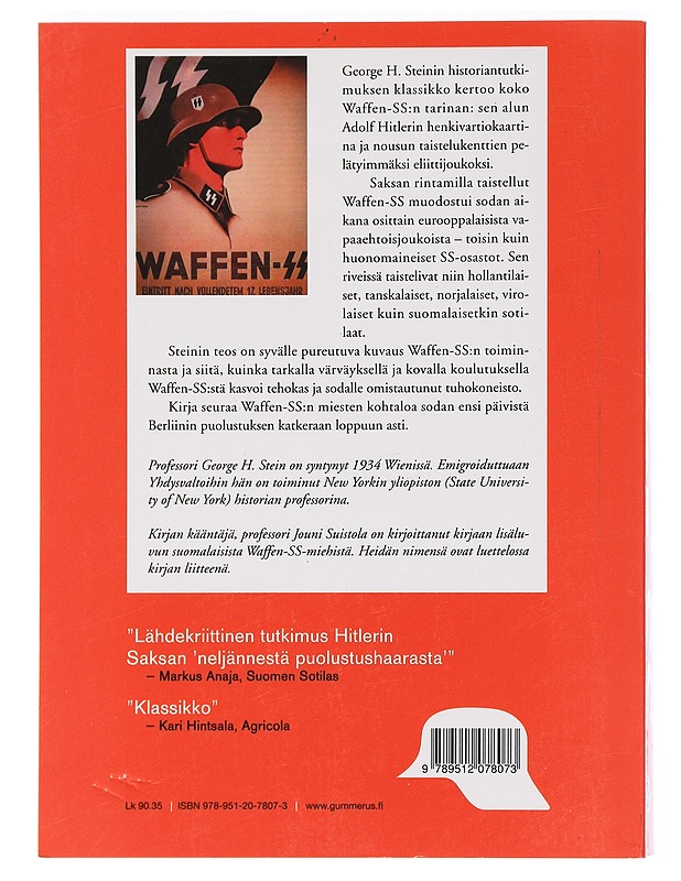 Waffen-SS : Hitlerin eliittikaarti sodassa - Stein, George H. - Historiakirjat - 10105470708 - 1