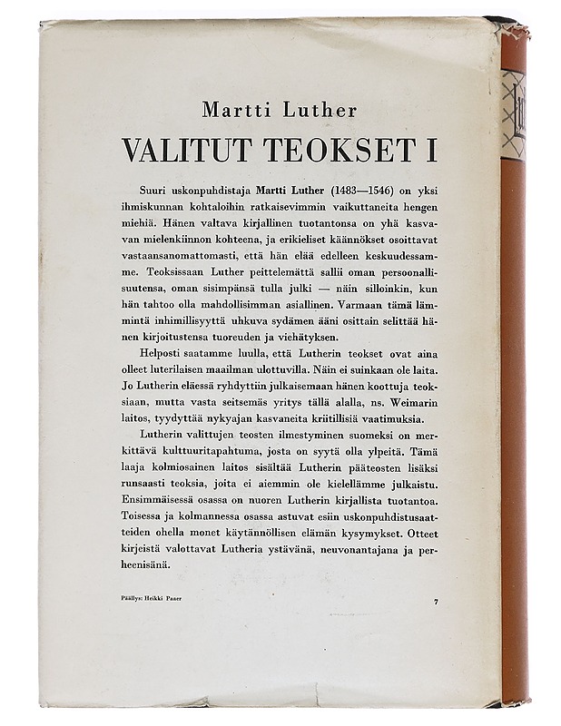 Valitut teokset, osa 1 - Luther, Martti - Tietokirjat ja oppaat - 10105470785 - 1