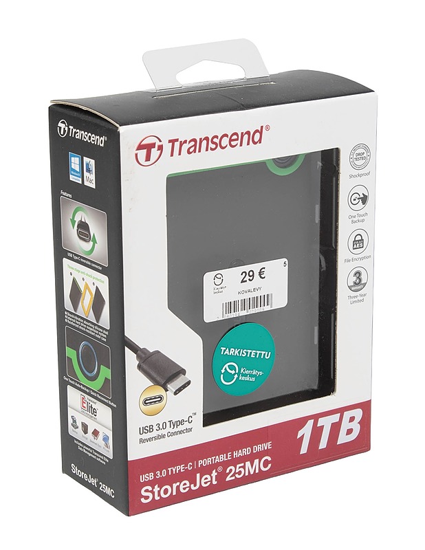 TRANSCEND StoreJet 25MC ulkoinen kiintolevy - Tietokoneet - 10105470806 - 0