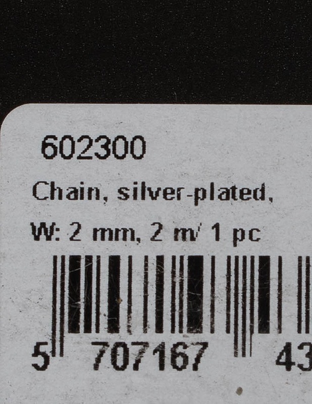 JEWELLERY MAKER hopeoitu ketju, 2 m - Askartelu - 10105470816 - 2