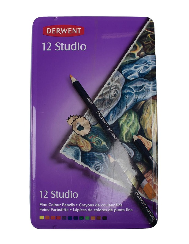 DERWENT Studio puuvärikynät, 12 kpl - Askartelu - 10105470883 - 0