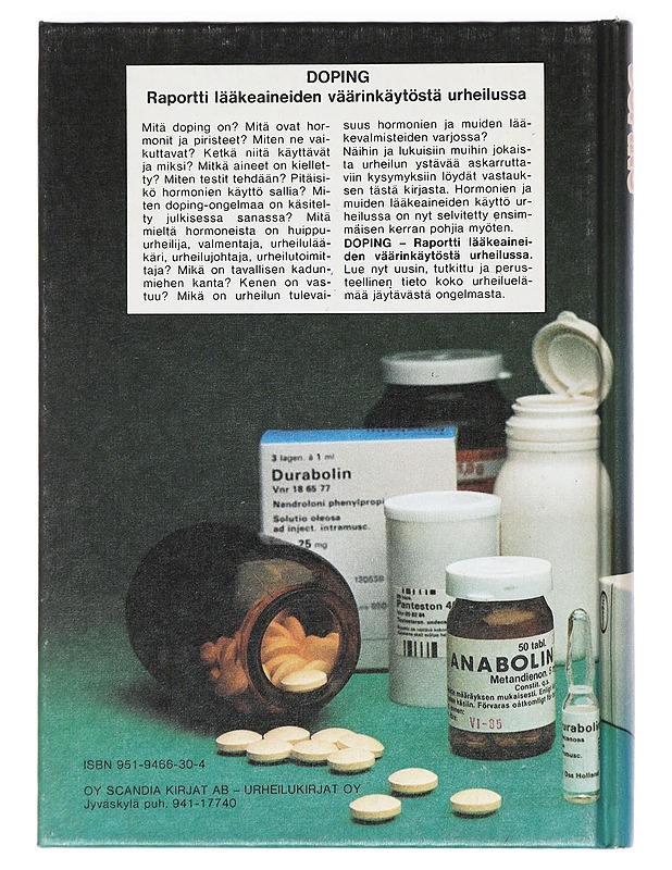 Doping : raportti lääkeaineiden väärinkäytöstä urheilussa - Siukonen, Markku - Tietokirjat ja oppaat - 10105470977 - 1