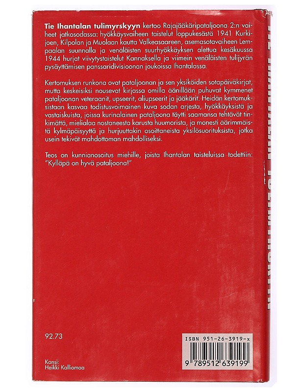 Tie Ihantalan tulimyrskyyn - Purhonen, Aimo - Historiakirjat - 10105471005 - 1