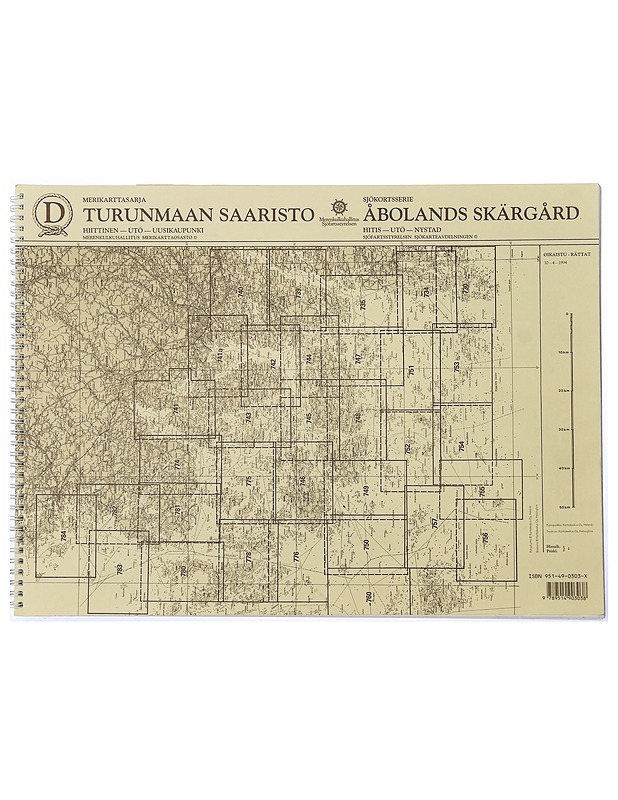 Merikarttasarja D Turunmaan saaristo : veneilykartta Hiittinen-Utö-Uusikaupunki - Merenkulkuhallitus. Merikarttaosasto - Tietokirjat ja oppaat - 10105471105 - 0