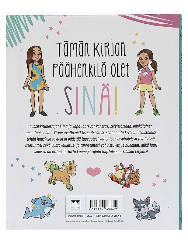 Rohkeasti minä! : täytettävä inspiraatiokirja - Elina ja Sofia - Lastenkirjat - 10105471120 - 1