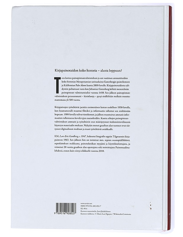 Savitauluista laseriin : kirjapainotaidon historia - Lars-Eric Gardberg - Historiakirjat - 10105471124 - 1