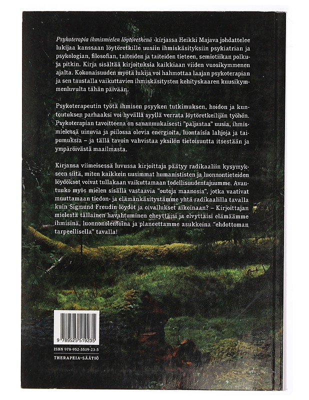 Psykoterapia ihmismielen löytöretkenä - Heikki Majava - Taide- ja kulttuurikirjat - 10105471289 - 1