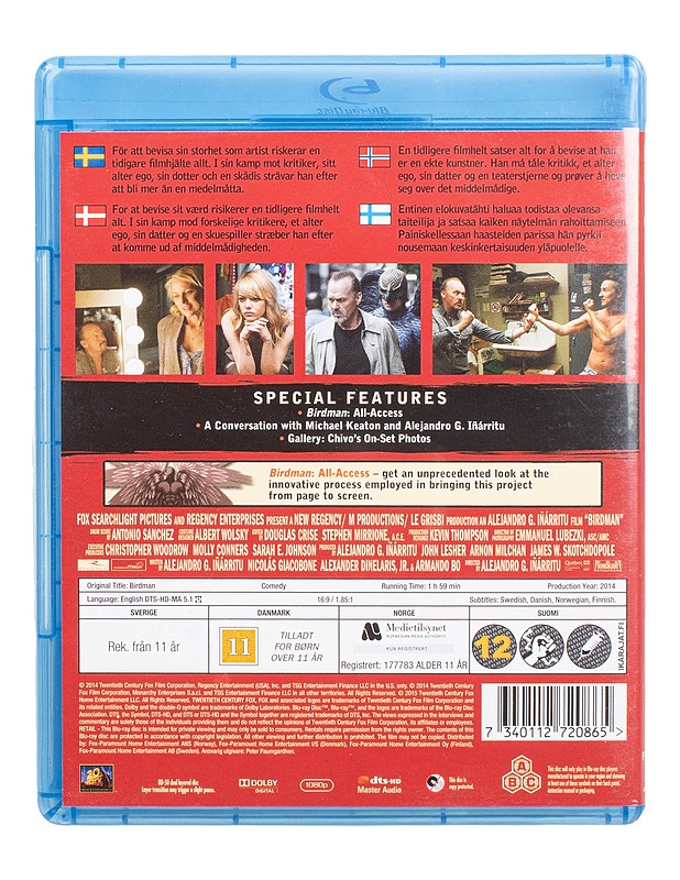 Birdman - Blu-ray - Blu-ray-levyt - 10105471384 - 1