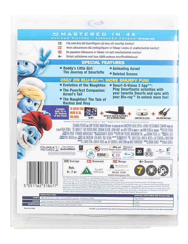 The Smurfs 2 - Blu-ray - Blu-ray-levyt - 10105471396 - 1