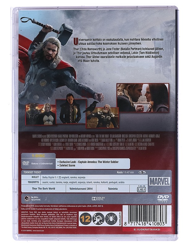 Thor: The dark world - DVD - DVD-elokuvat - 10105471405 - 1
