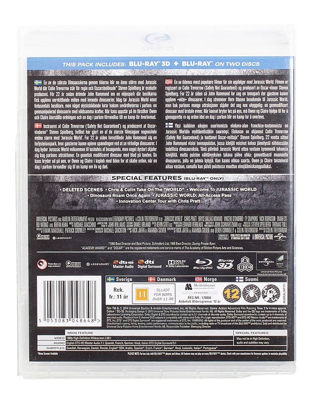 Jurassic World 3D - Blu-ray - Blu-ray-levyt - 10105471407 - 1
