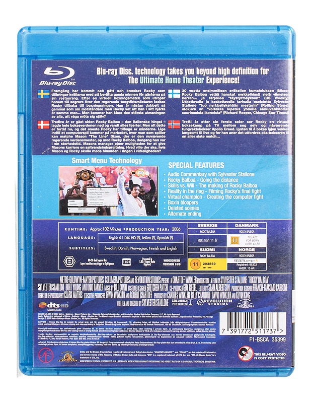 Rocky Balboa - Blu-ray - Blu-ray-levyt - 10105471413 - 1