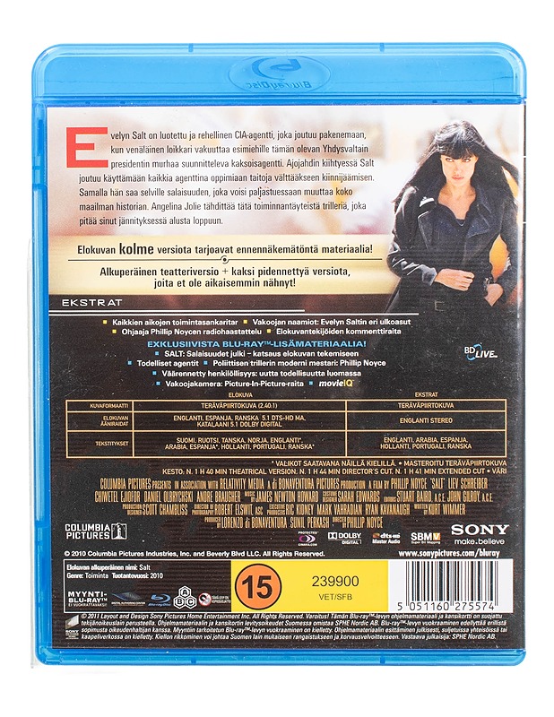 Salt - Blu-ray - Blu-ray-levyt - 10105471432 - 1
