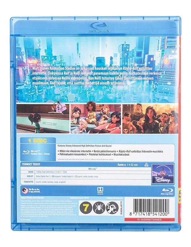 Räyhä-Ralf valloittaa internetin - Blu-ray - Blu-ray-levyt - 10105471443 - 1