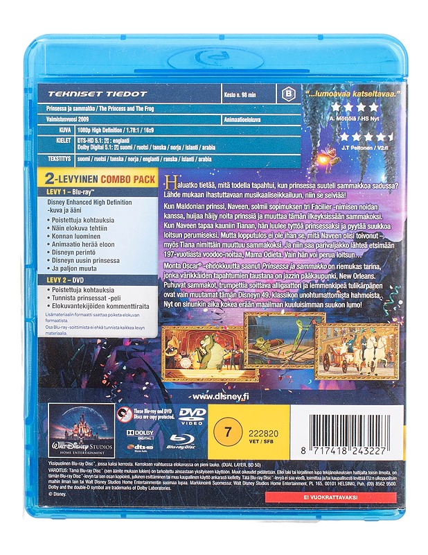 Prinsessa ja sammakko - Blu-ray - Blu-ray-levyt - 10105471445 - 1