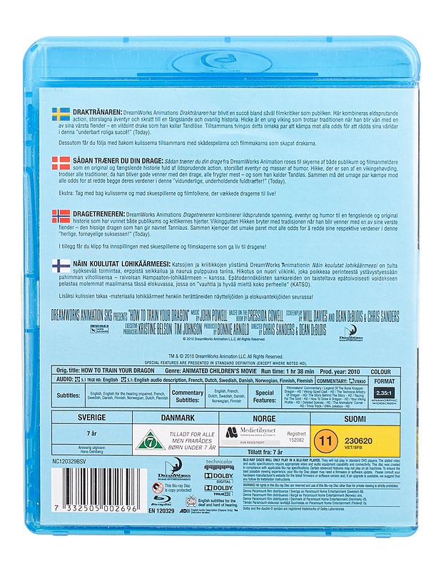 How To Train Your Dragon - Blu-ray - Blu-ray-levyt - 10105471464 - 1