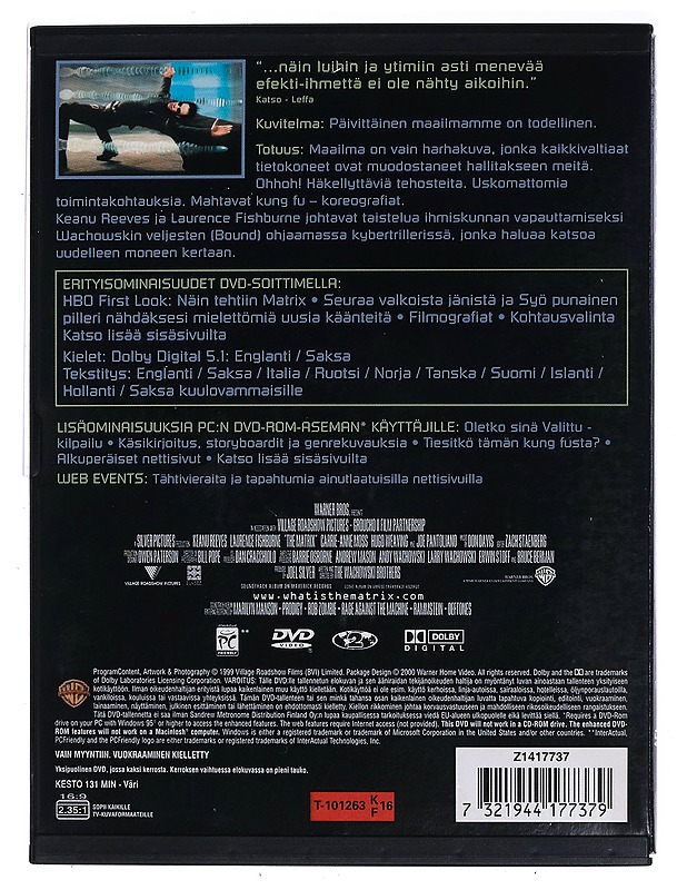 The Matrix - DVD - DVD-elokuvat - 10105471467 - 1