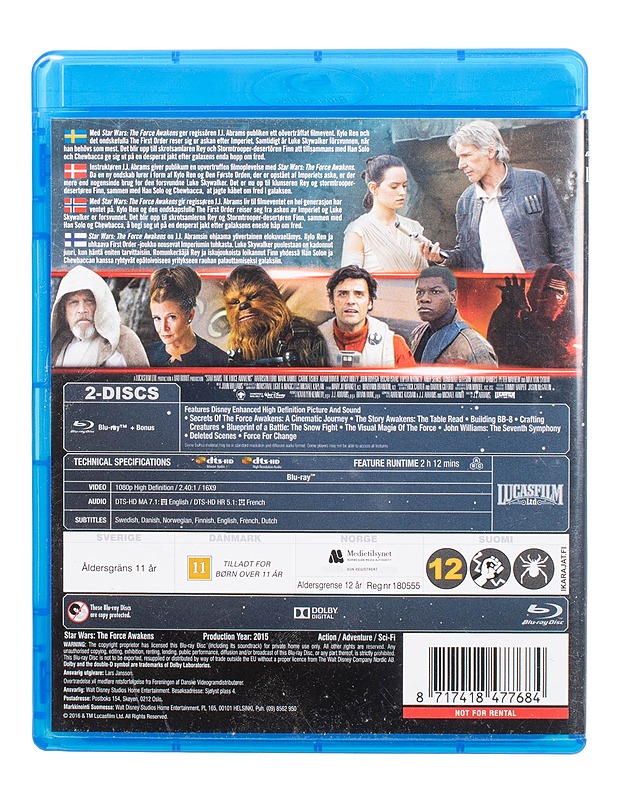 Star Wars: The Force Awakens - Blu-ray - Blu-ray-levyt - 10105471487 - 1
