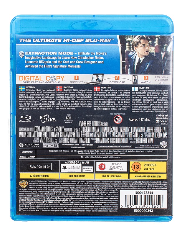 Inception - Blu-ray - Blu-ray-levyt - 10105471493 - 1