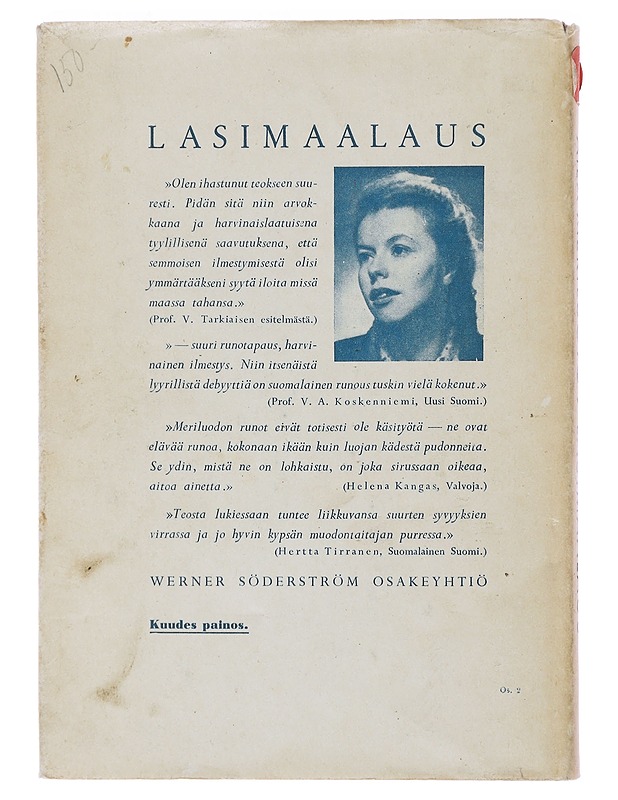 Lasimaalaus - Aila Meriluoto - Runot ja näytelmät - 10105471538 - 1