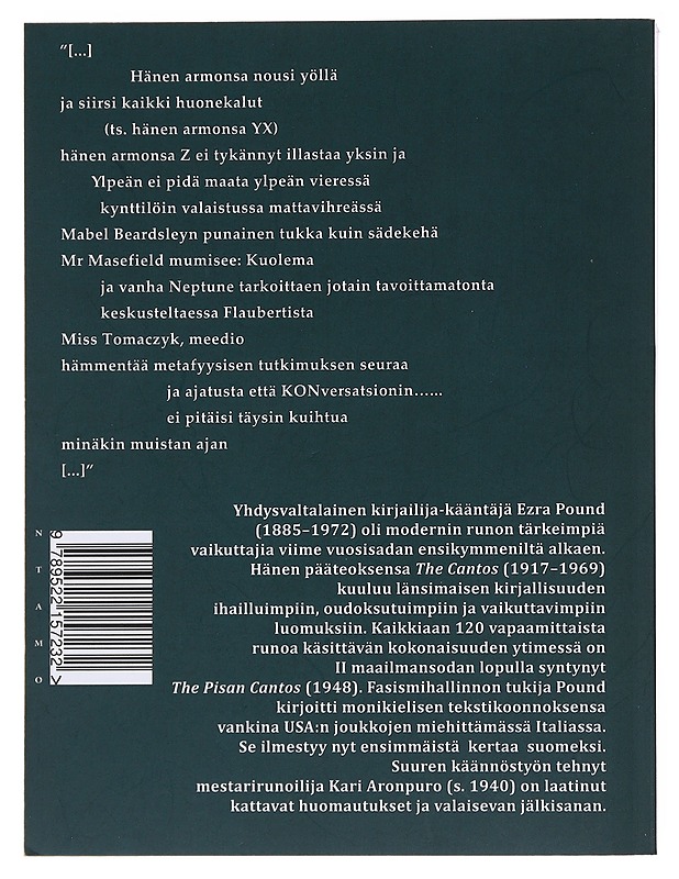 Pisan Cantot - Pound, Ezra - Runot ja näytelmät - 10105471624 - 1