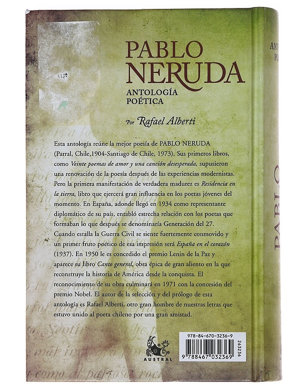 Antología poetica - Neruda, Pablo - Romaanit ja novellit - 10105471711 - 1