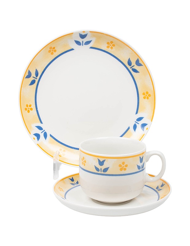 Kahviastiasto, 18 osaa - Lautaset ja kulhot - 10105471812 - 1