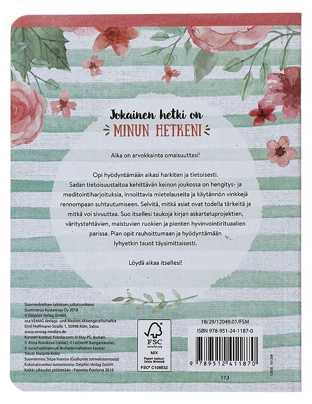 Aikaa itselle : 100 tietä tietoiseen läsnäoloon - Krötz, Melanie - Kirja lahjaksi - 10105471847 - 1