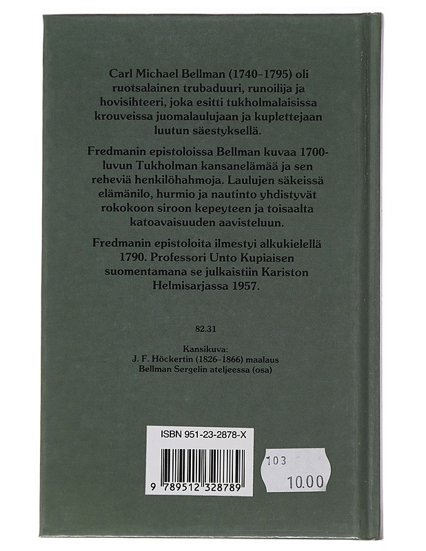 Fredmanin epistoloita - Bellman, Carl Michael - Romaanit ja novellit - 10105471867 - 1