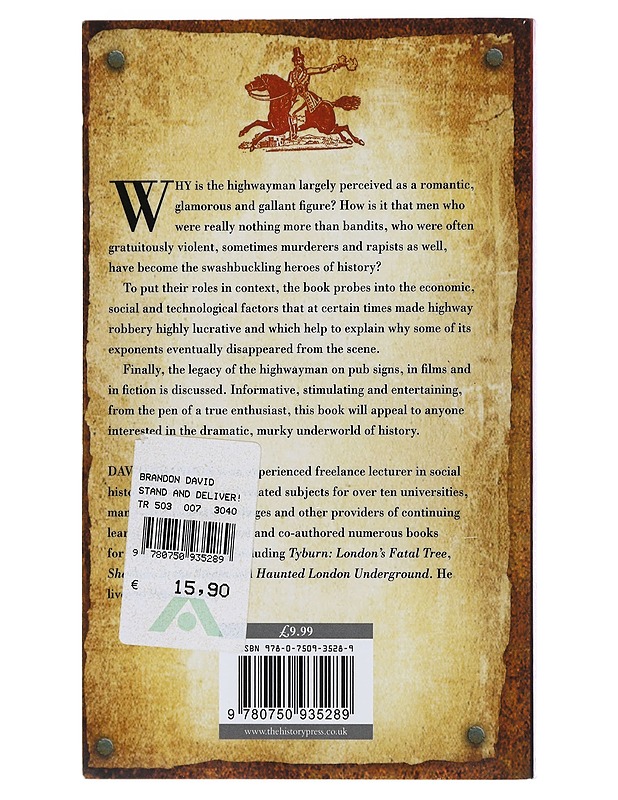 Stand and deliver! - David Brandon - Historiakirjat - 10105471881 - 1