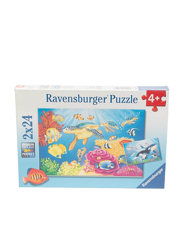 RAVENSBURGER Vibrance Under the Sea palapeli, 2 x 24 palaa - Lasten palapelit - 10105472195 - 0