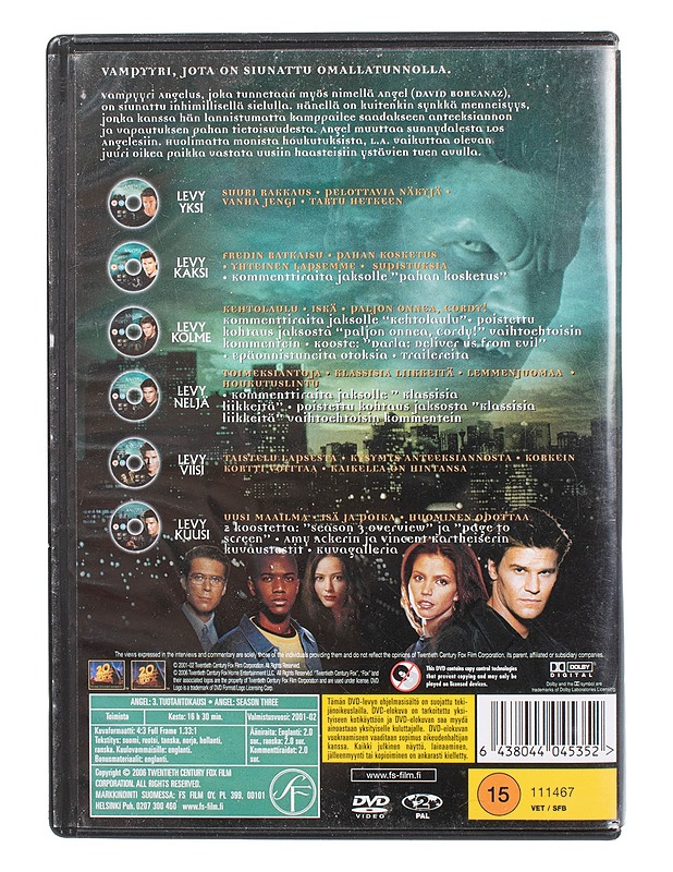 Angel: 3. tuotantokausi - DVD - DVD-elokuvat - 10105472392 - 1