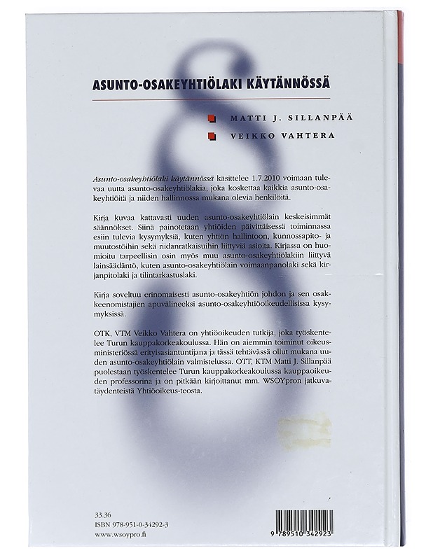 Asunto-osakeyhtiölaki käytännössä - Sillanpää, Matti J. - Tietokirjat ja oppaat - 10105472419 - 1