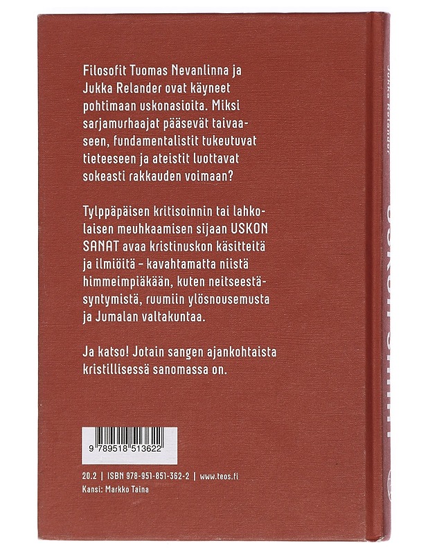 Uskon sanat - Nevanlinna, Tuomas, Relander, Jukka - Tietokirjat ja oppaat - 10105472417 - 1