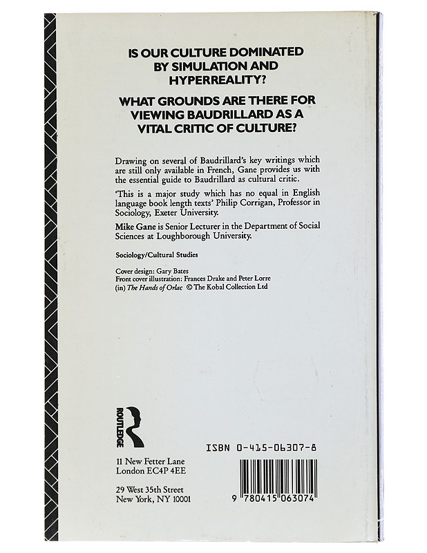 Baudrillard's bestiary : Baudrillard and culture - Mike Gane - Taide- ja kulttuurikirjat - 10105472436 - 1