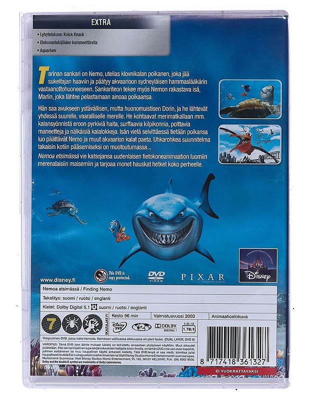 Nemoa Etsimässä - DVD - DVD-elokuvat - 10105472562 - 1