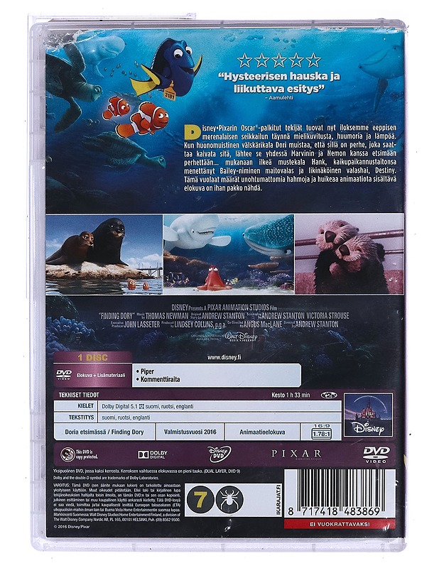 Doria Etsimässä - DVD - DVD-elokuvat - 10105472563 - 1