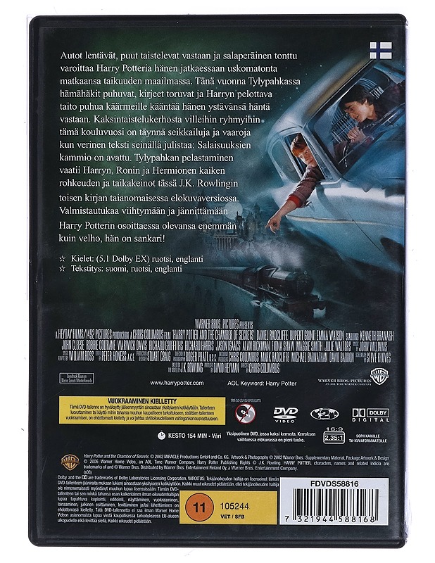Harry Potter Ja Salaisuuksien Kammio - DVD - DVD-elokuvat - 10105472586 - 1