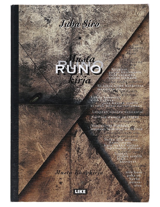 MUSTA RUNOKIRJA - Siro, Juha - Romaanit ja novellit - 10105472645 - 0