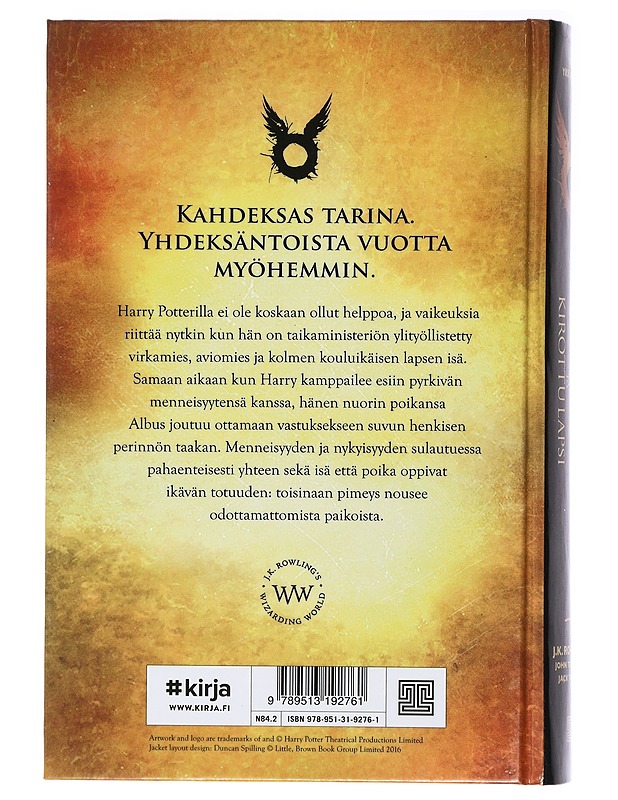 Harry Potter ja kirottu lapsi, osat yksi ja kaksi - J. K. Rowling - Fantasia- ja scifi - 10105472674 - 1