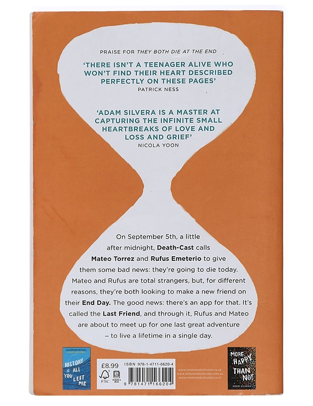 They both die at the end - Adam Silvera - Nuorten kirjat - 10105472722 - 1