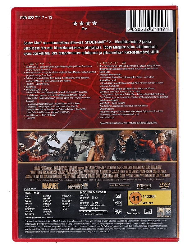 Spider-Man 2 - DVD - DVD-elokuvat - 10105472847 - 1