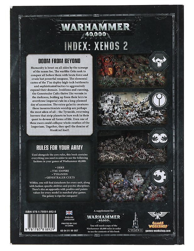 Warhammer 40 000 index: Xenos 2 - Tietokirjat ja oppaat - 10105472849 - 1