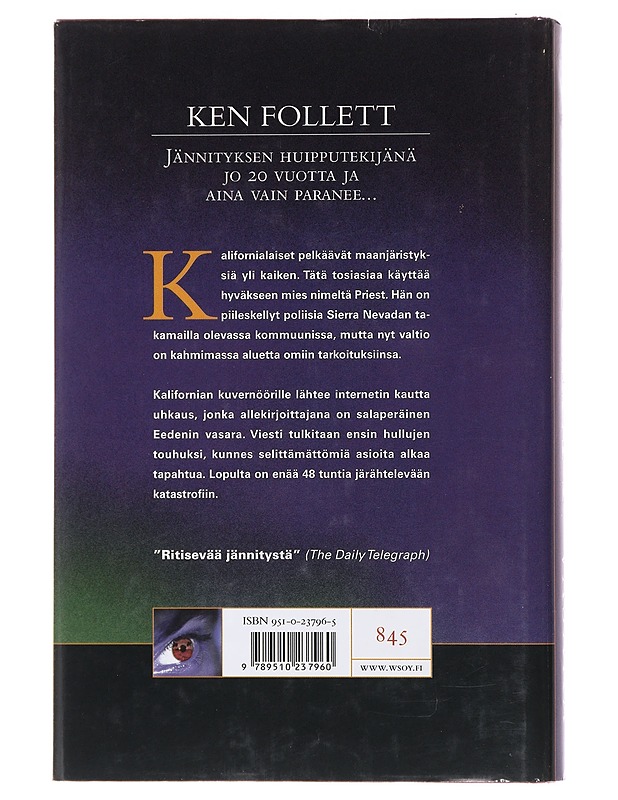 Eedenin vasara - Follett, Ken - Jännitys ja dekkarit - 10105472884 - 1